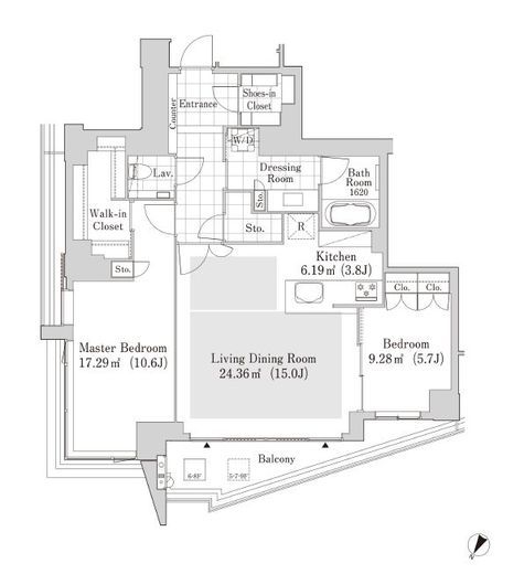 ラ・トゥール渋谷神南 602 間取り図