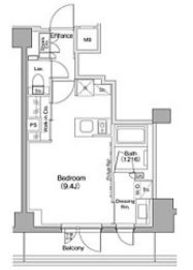 ザ・パークハビオ新高円寺 313 間取り図