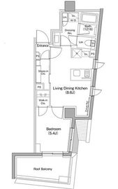 ザ・パークハビオ新高円寺 507 間取り図
