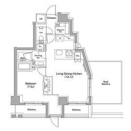 ザ・パークハビオ新高円寺 603 間取り図