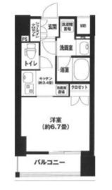 リビオレゾン上野入谷ザ・テラス 10階 間取り図