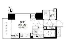 パークリュクス虎ノ門 702 間取り図