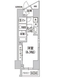 ロリエ銀座 202 間取り図