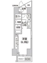 ロリエ銀座 402 間取り図