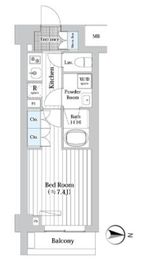 プレール・ドゥーク新宿West 303 間取り図