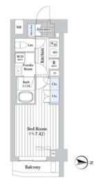 プレール・ドゥーク新宿West 602 間取り図