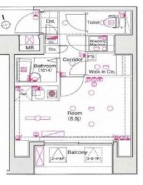 エルフラット新富町 6階 間取り図