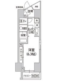 ロリエ銀座 1002 間取り図