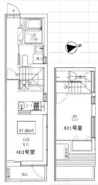 クーカイ・テラス芝公園 401 間取り図