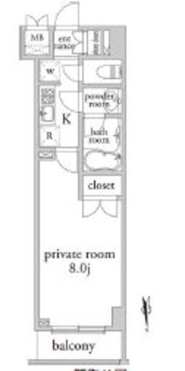 アーベイン早稲田 502 間取り図