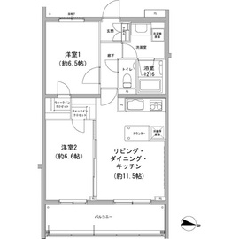 ヒューリックコート雪が谷 403 間取り図