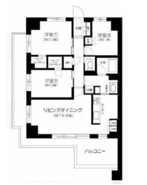 プラウド高田馬場 7階 間取り図