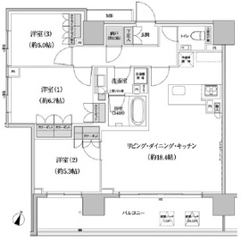 パークハビオ渋谷本町レジデンス 1209 間取り図