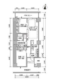 東雲キャナルコートCODAN 21-702 間取り図