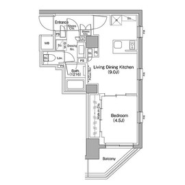 ザ・パークハビオ新高円寺 214 間取り図