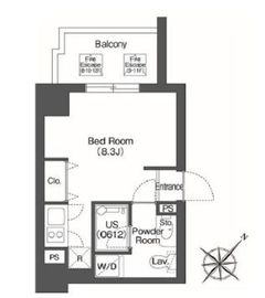 インプルーブ高輪台 1203 間取り図