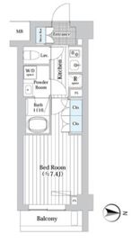 プレール・ドゥーク新宿West 308 間取り図