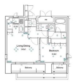 アパートメンツ都立大学 505 間取り図