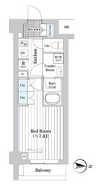 プレール・ドゥーク新宿West 311 間取り図