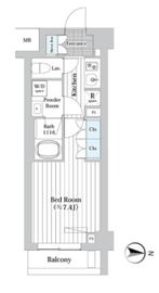 プレール・ドゥーク新宿West 312 間取り図