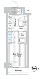 プレール・ドゥーク新宿West 313 間取り図