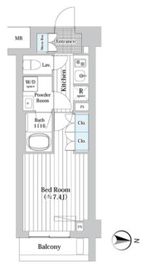 プレール・ドゥーク新宿West 316 間取り図