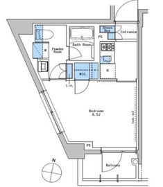 ブラウ戸越銀座テラス 201 間取り図