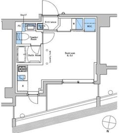 ブラウ戸越銀座テラス 409 間取り図