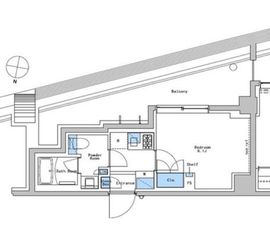 ブラウ戸越銀座テラス 410 間取り図