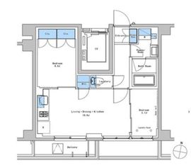 ブラウ戸越銀座テラス 502 間取り図