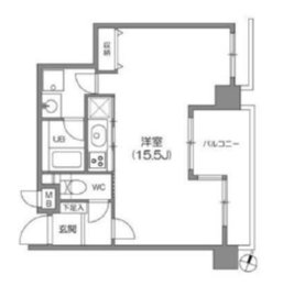 白金台アパートメント 501 間取り図