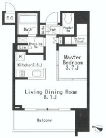 THE ROPPONGI TOKYO CLUB RESIDENCE 11階 間取り図