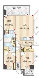シティハウス豊洲キャナルテラス 2階 間取り図