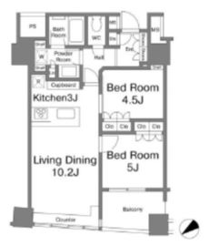 パークホームズ武蔵小山 19階 間取り図