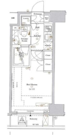 アクサス代々木アジールコート 8階 間取り図