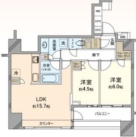 パークホームズ中野南台ステーションテラス 7階 間取り図