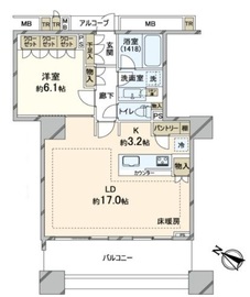 ブリリアマーレ有明 8階 間取り図