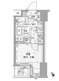 フォレシティ六本木 1002 間取り図