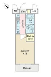 ラルーチェ麻布台 405 間取り図