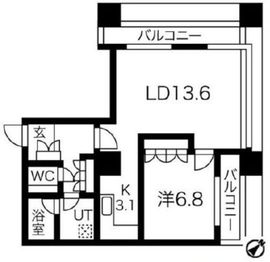 グランパークハイツ 701 間取り図