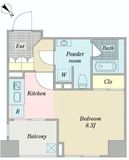 レジディア東日本橋 403 間取り図