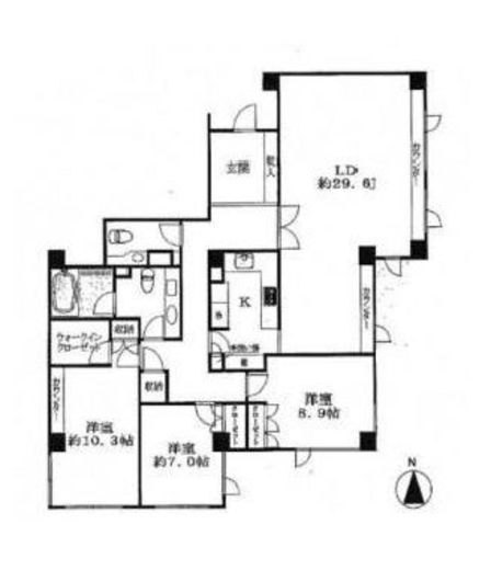 西麻布グランドヒルズ 101 間取り図
