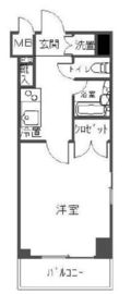 パレステュディオ新宿パークサイド 5階 間取り図