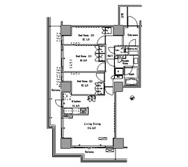 パークアクシス豊洲 2004 間取り図