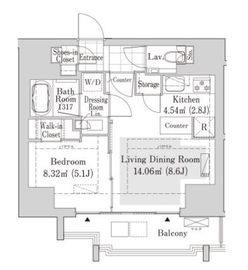 リブクオーレ神保町 1301 間取り図