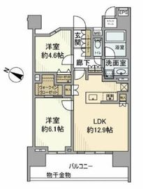 シティインデックス神田 14階 間取り図