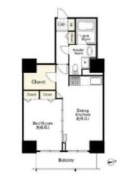 シーリアお台場 3-4-2206 間取り図