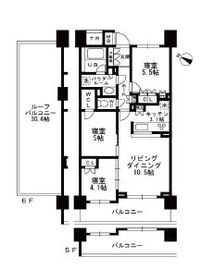 シャンピアグランデ深沢 601 間取り図