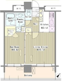 ユニゾンタワー 2204 間取り図