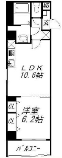 リュクス高輪台 303 間取り図